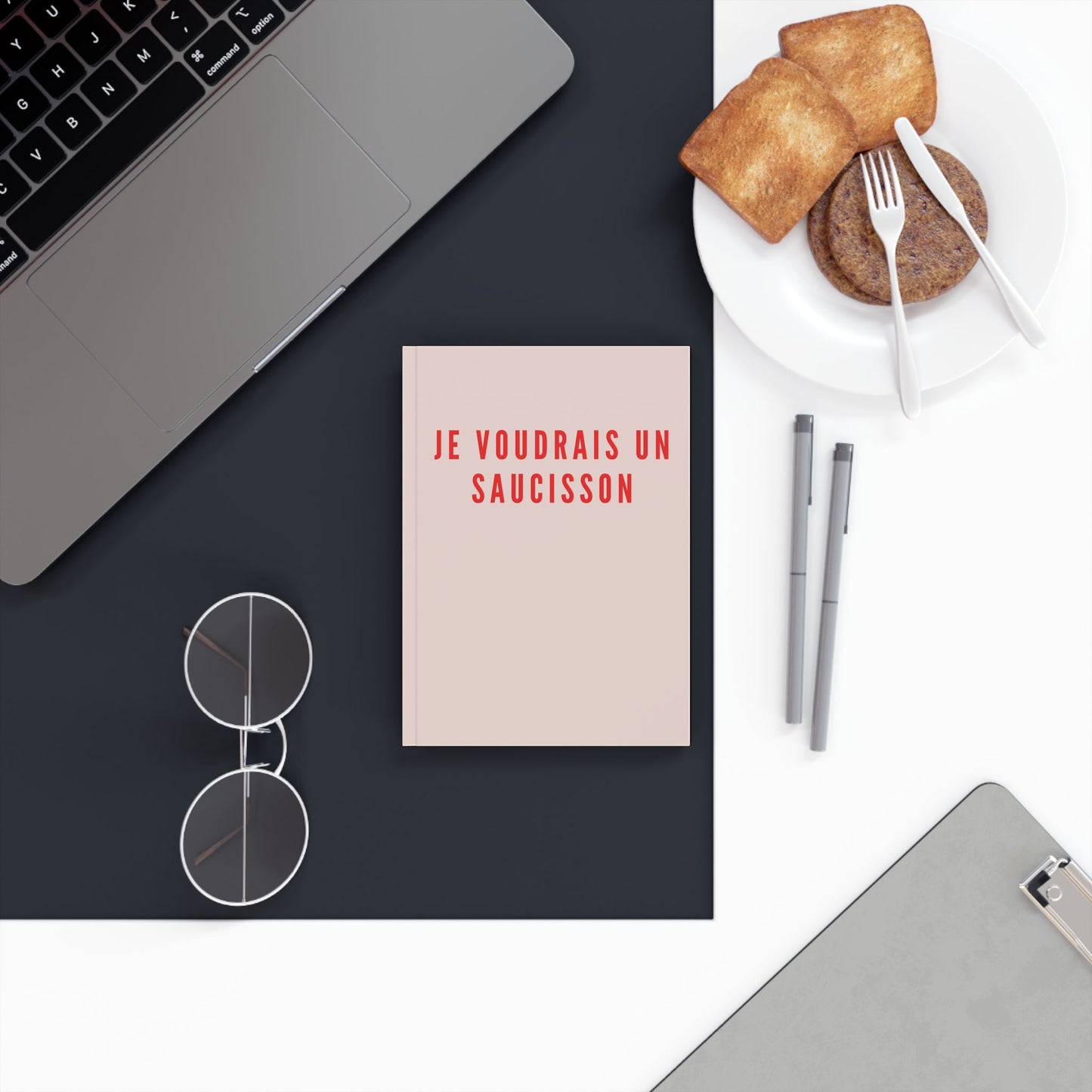 Je Voudrais Un Saucisson Hardback Journal | Funny GCSE French Nostalgia Notebook | British School Humour Gift | You Know The One