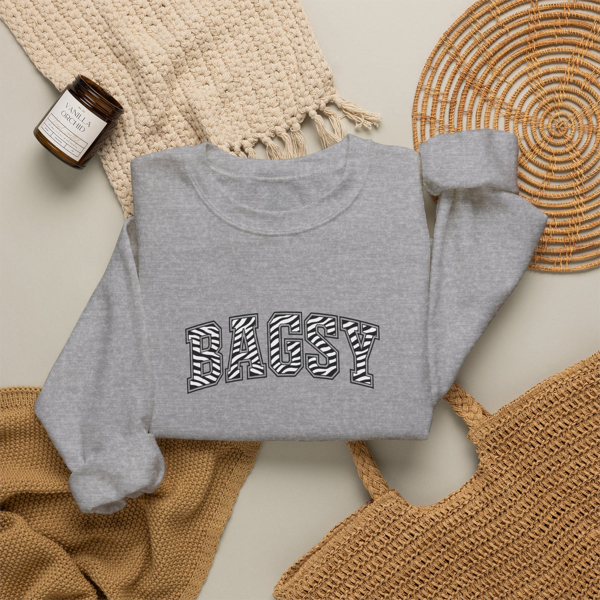 BAGSY Retro 90s Sweatshirt | Zebra print - You Know The One
