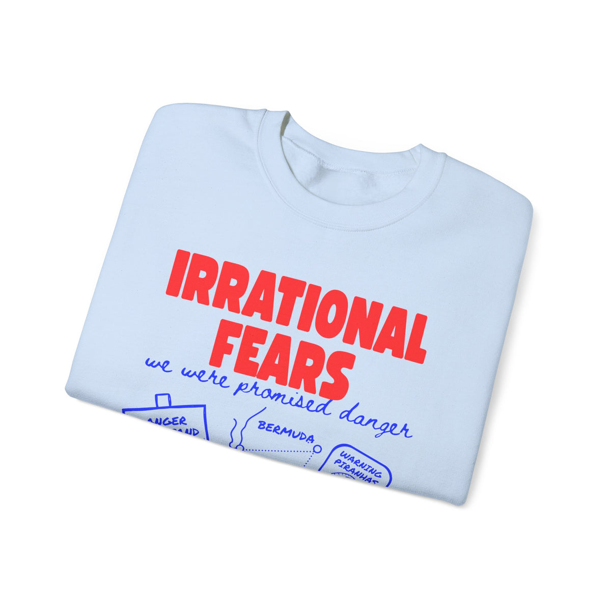Irrational Fears Club Sweatshirt | Funny 90s Nostalgia Graphic Jumper