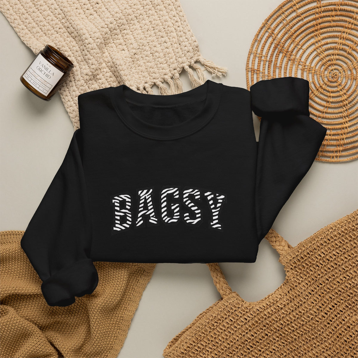 BAGSY Retro 90s Sweatshirt | Zebra print - You Know The One