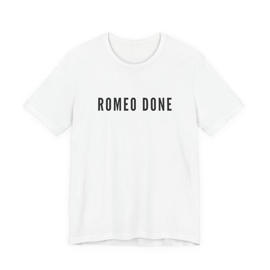 Romeo Done T-Shirt | UK Garage Nostalgia Tee | Early 2000s Slang Shirt | Funny British Gift | Y2K Rave Culture