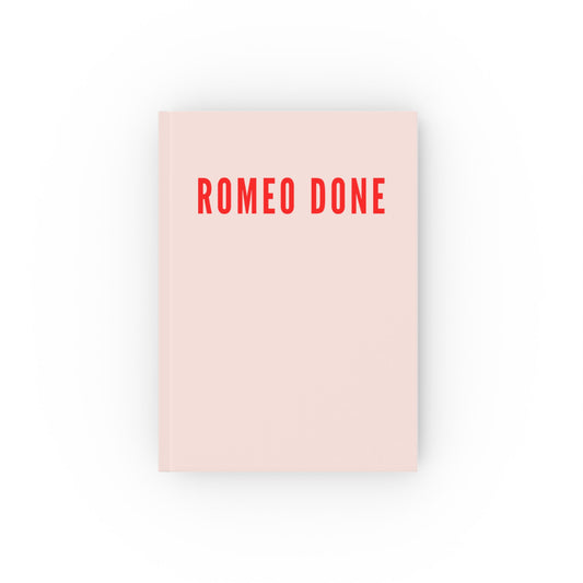 Romeo Done Notebook | UK Garage Inspired Hardback Journal | Y2K British Nostalgia | Funny 2000s Music Gift