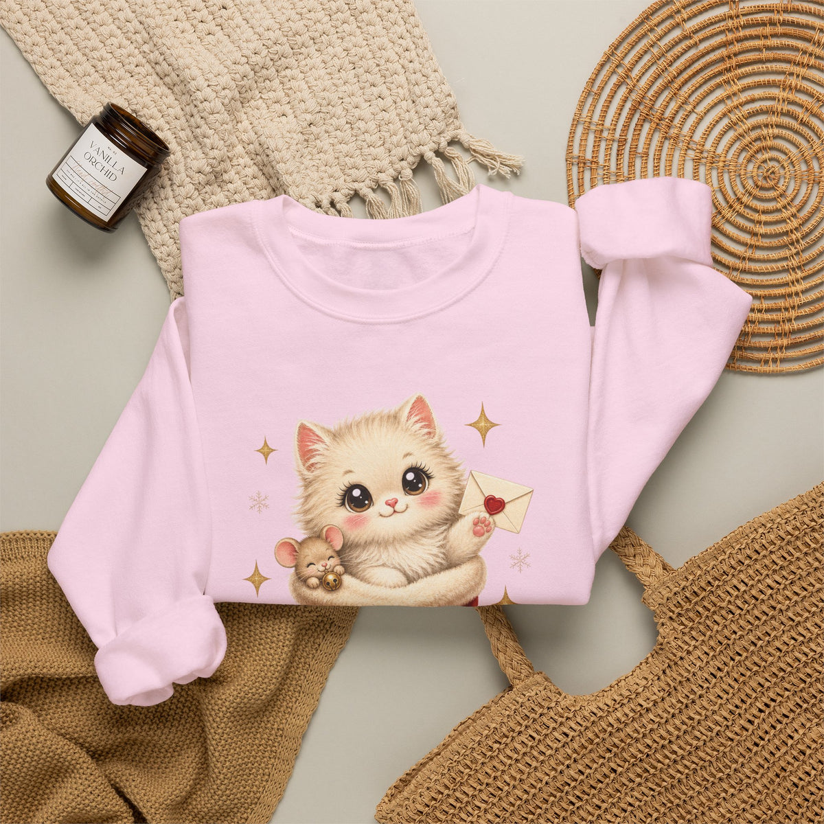 Dear Santa I Can Explain Sweatshirt, Vintage Christmas Cat Jumper
