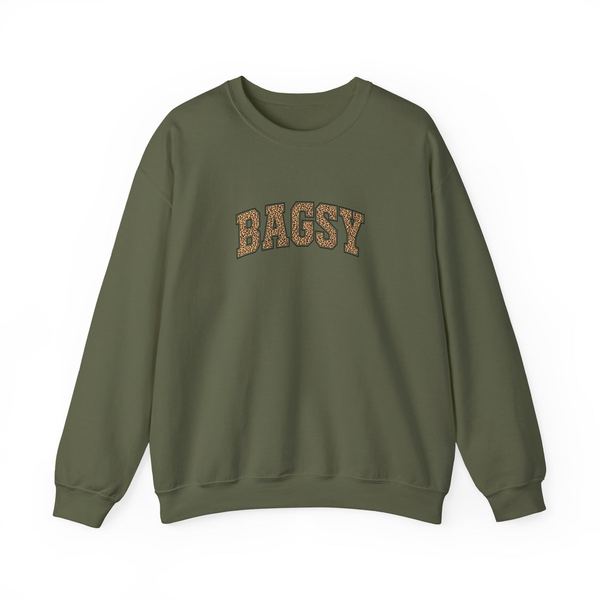 BAGSY Retro 90s Varsity Sweatshirt | Leopard Print | You Know The One