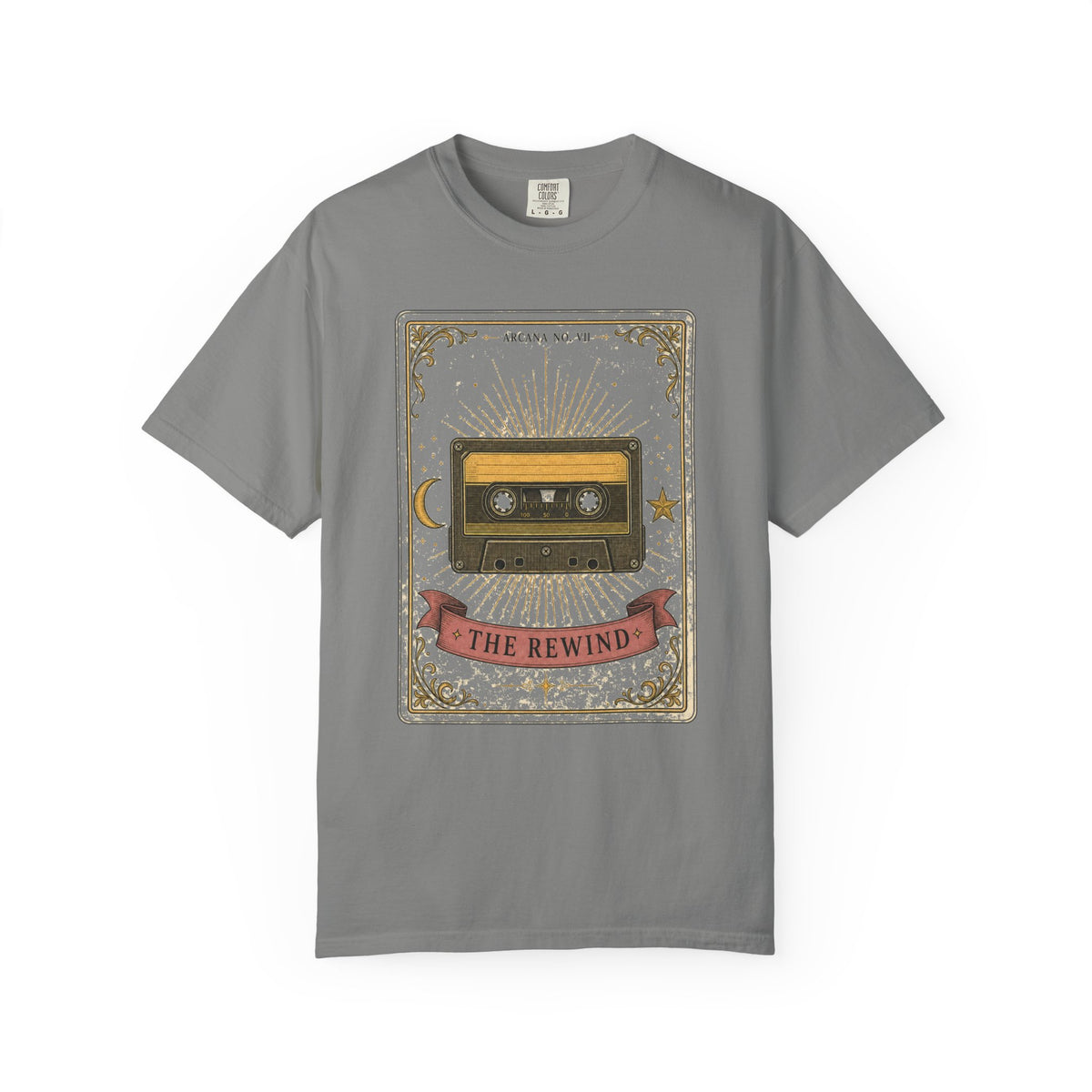Retro Cassette T-Shirt, The Rewind Tarot Graphic Tee, 80s 90s Nostalgia Shirt