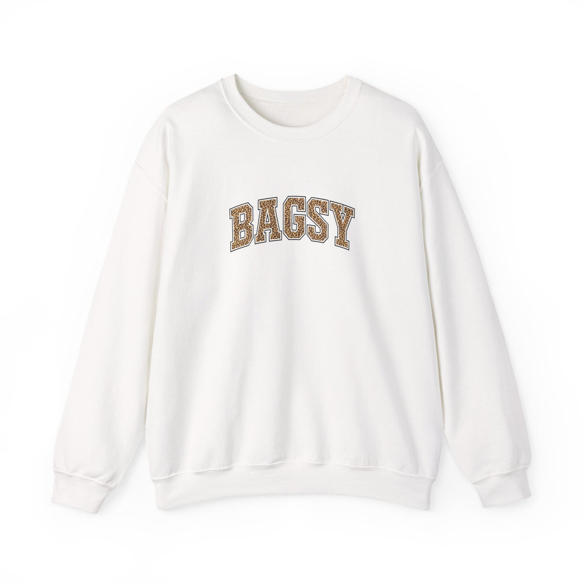 BAGSY Retro 90s Varsity Sweatshirt | Leopard Print | You Know The One