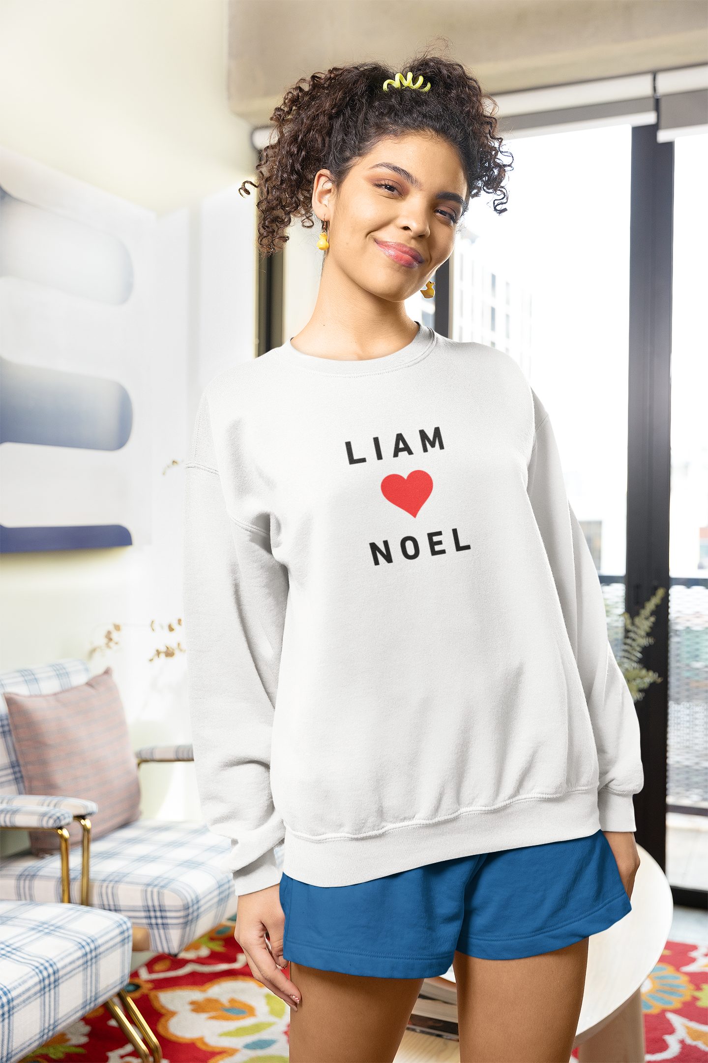 Liam ❤️ Noel Nostalgia Sweatshirt | Retro Music Lover Gift | Inspired by 90s Britpop.