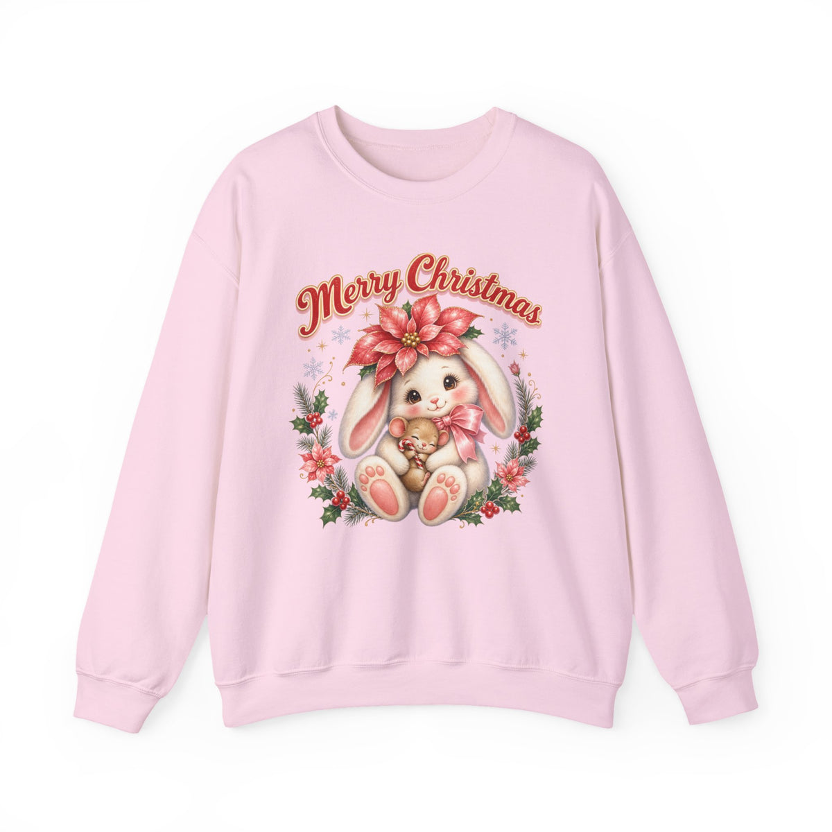 Vintage Christmas Bunny Sweatshirt, Retro Rabbit Christmas Jumper