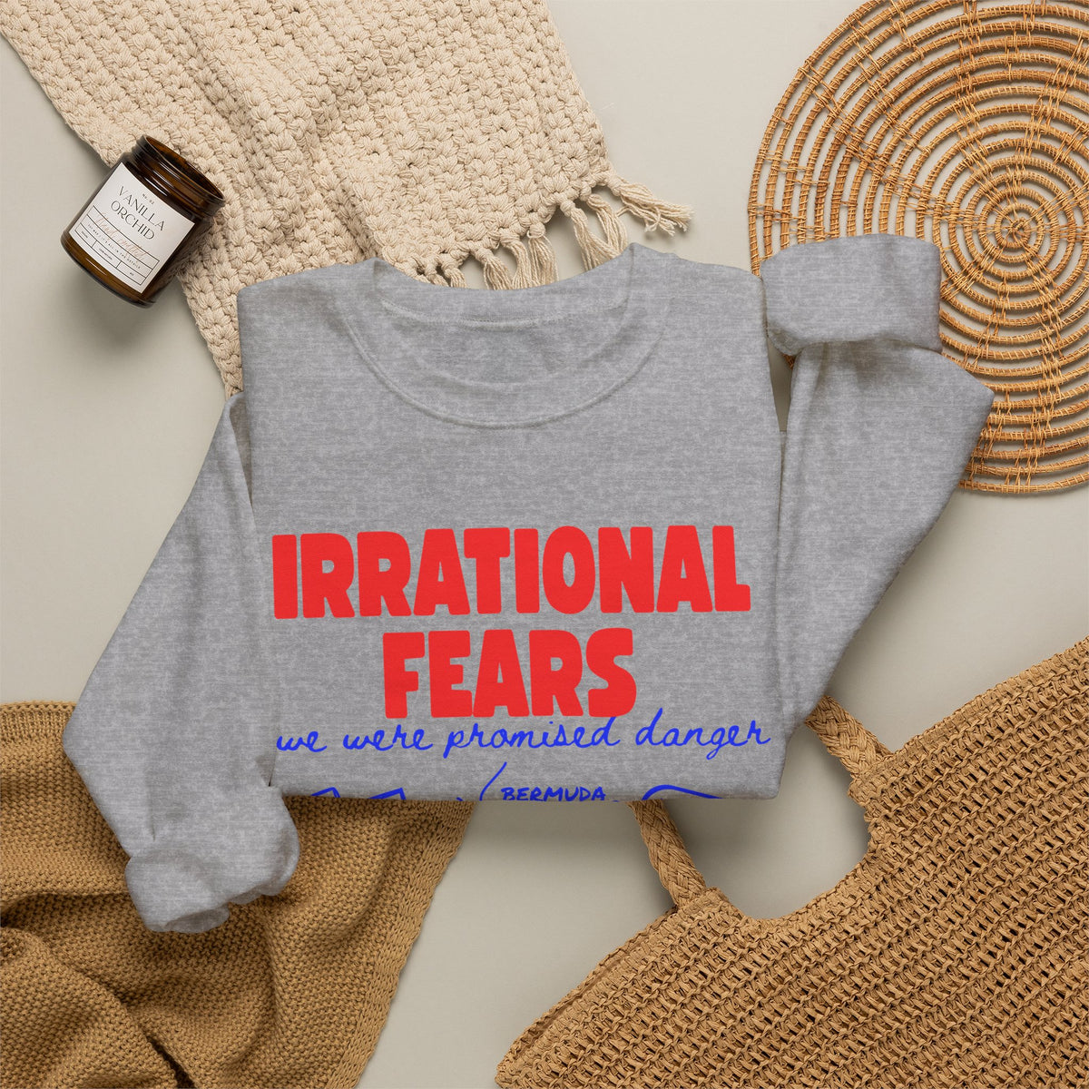 Irrational Fears Club Sweatshirt | Funny 90s Nostalgia Graphic Jumper