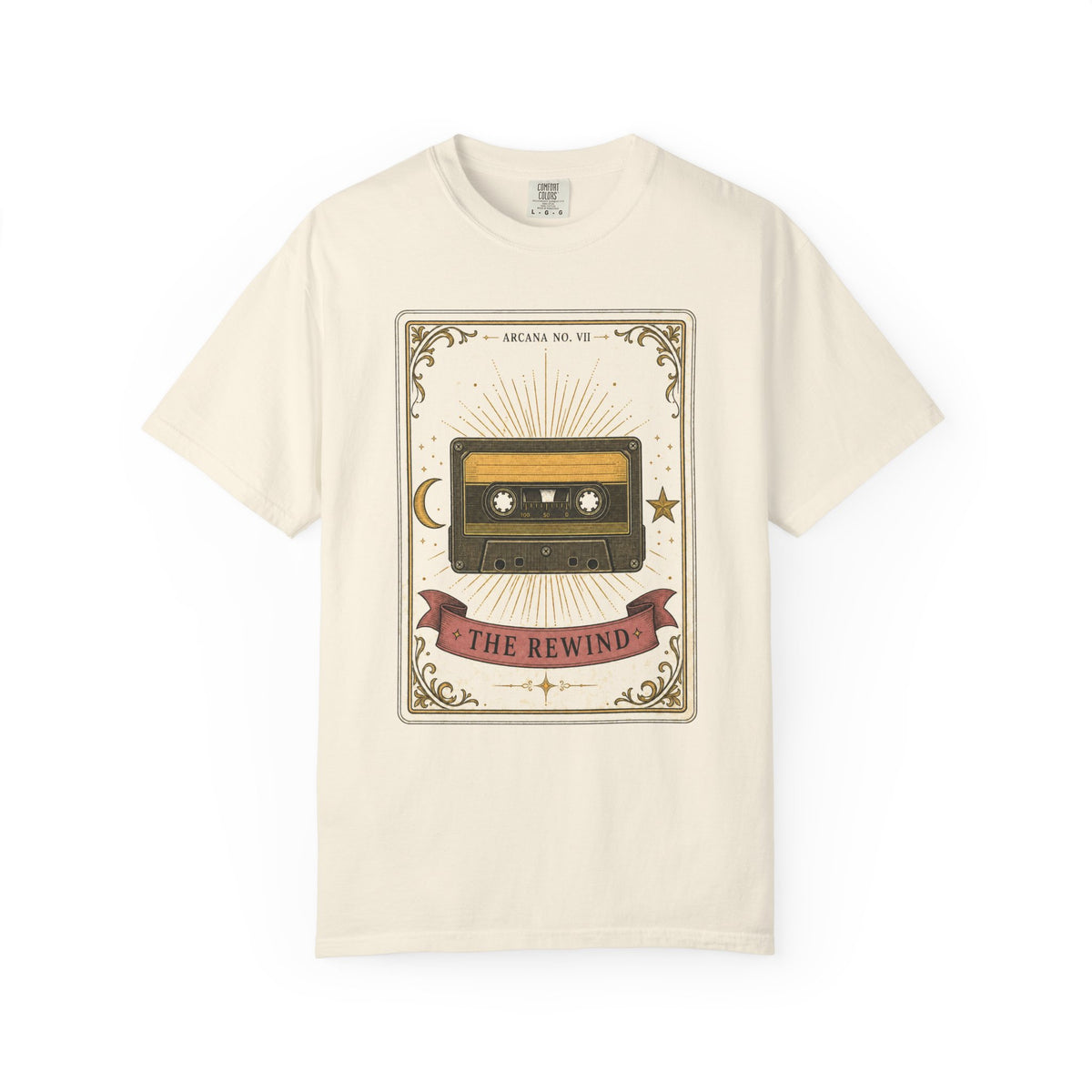 Retro Cassette T-Shirt, The Rewind Tarot Graphic Tee, 80s 90s Nostalgia Shirt