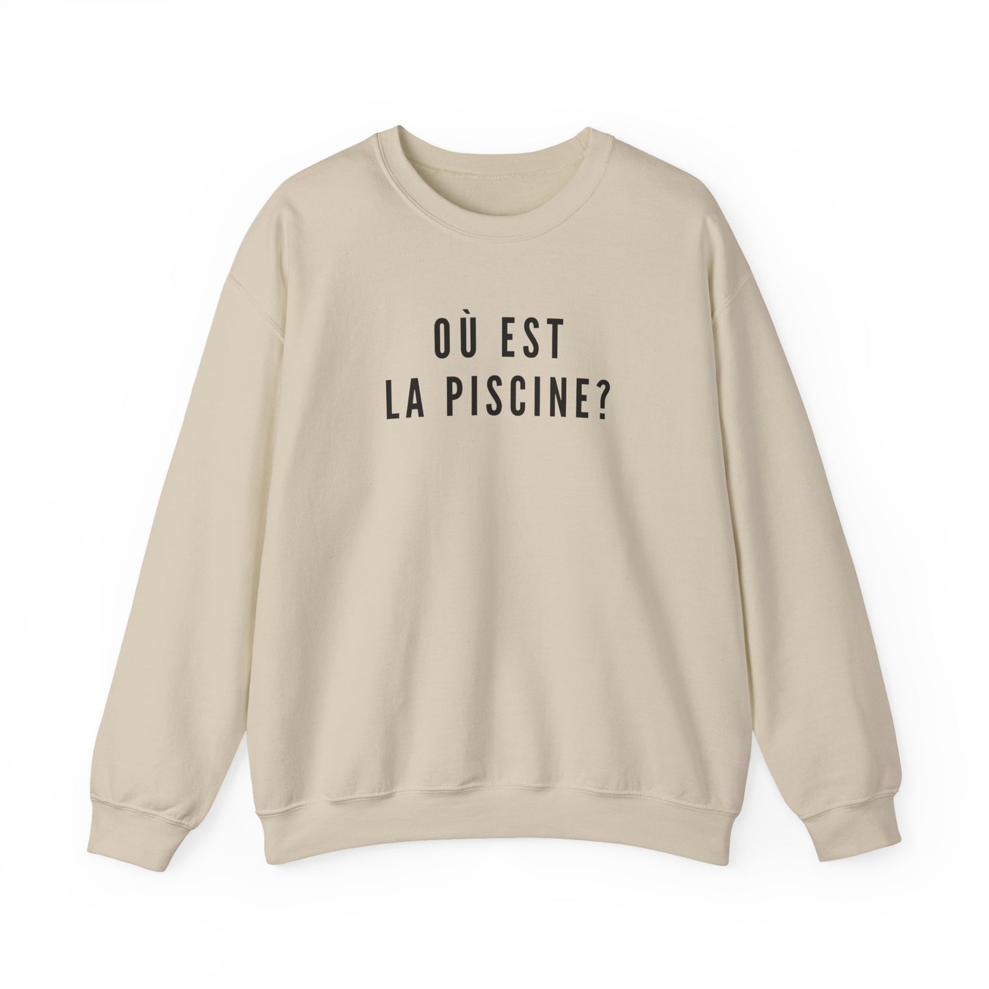 Où Est La Piscine Sweatshirt| Funny French Lesson Nostalgia Top | British School Humour Gift | Retro GCSE Jumper | You Know The One