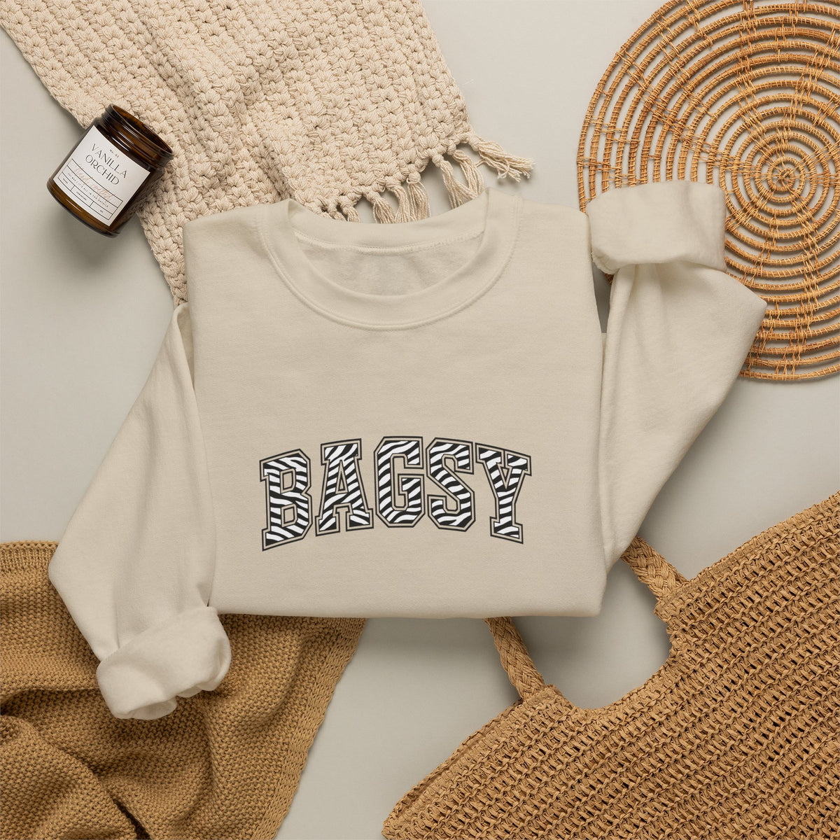 BAGSY Retro 90s Sweatshirt | Zebra print - You Know The One