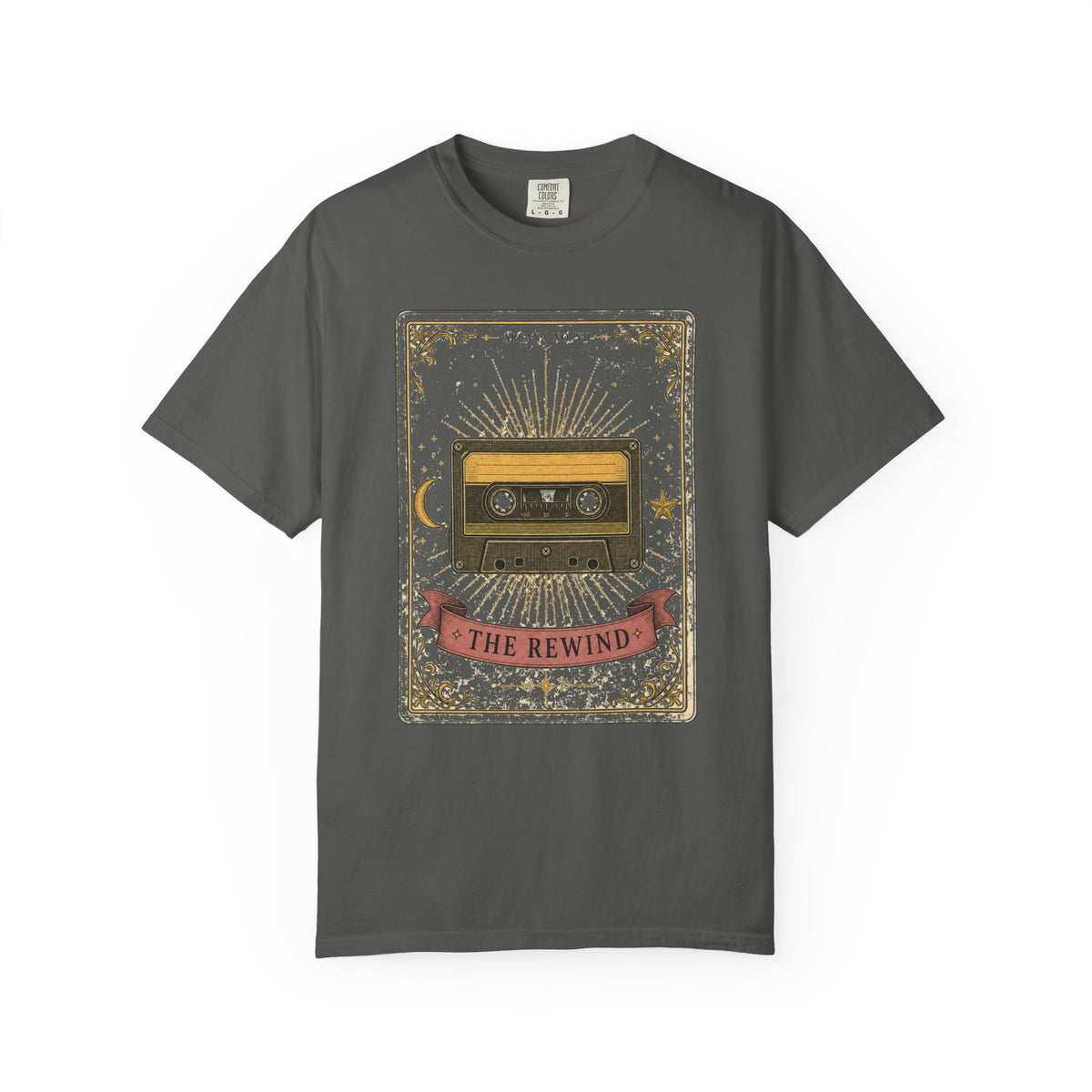 Retro Cassette T-Shirt, The Rewind Tarot Graphic Tee, 80s 90s Nostalgia Shirt