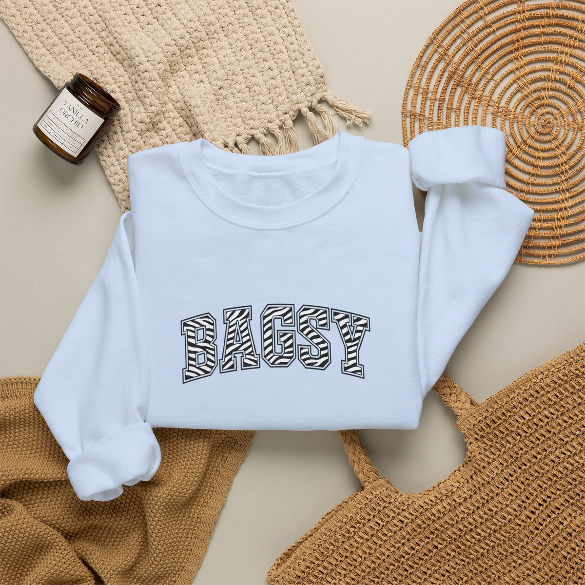 BAGSY Retro 90s Sweatshirt | Zebra print - You Know The One