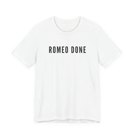 Romeo Done T-Shirt | UK Garage Nostalgia Tee | Early 2000s Slang Shirt | Funny British Gift | Y2K Rave Culture