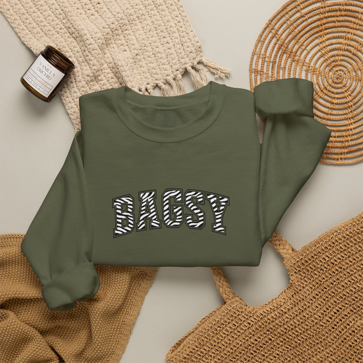 BAGSY Retro 90s Sweatshirt | Zebra print - You Know The One