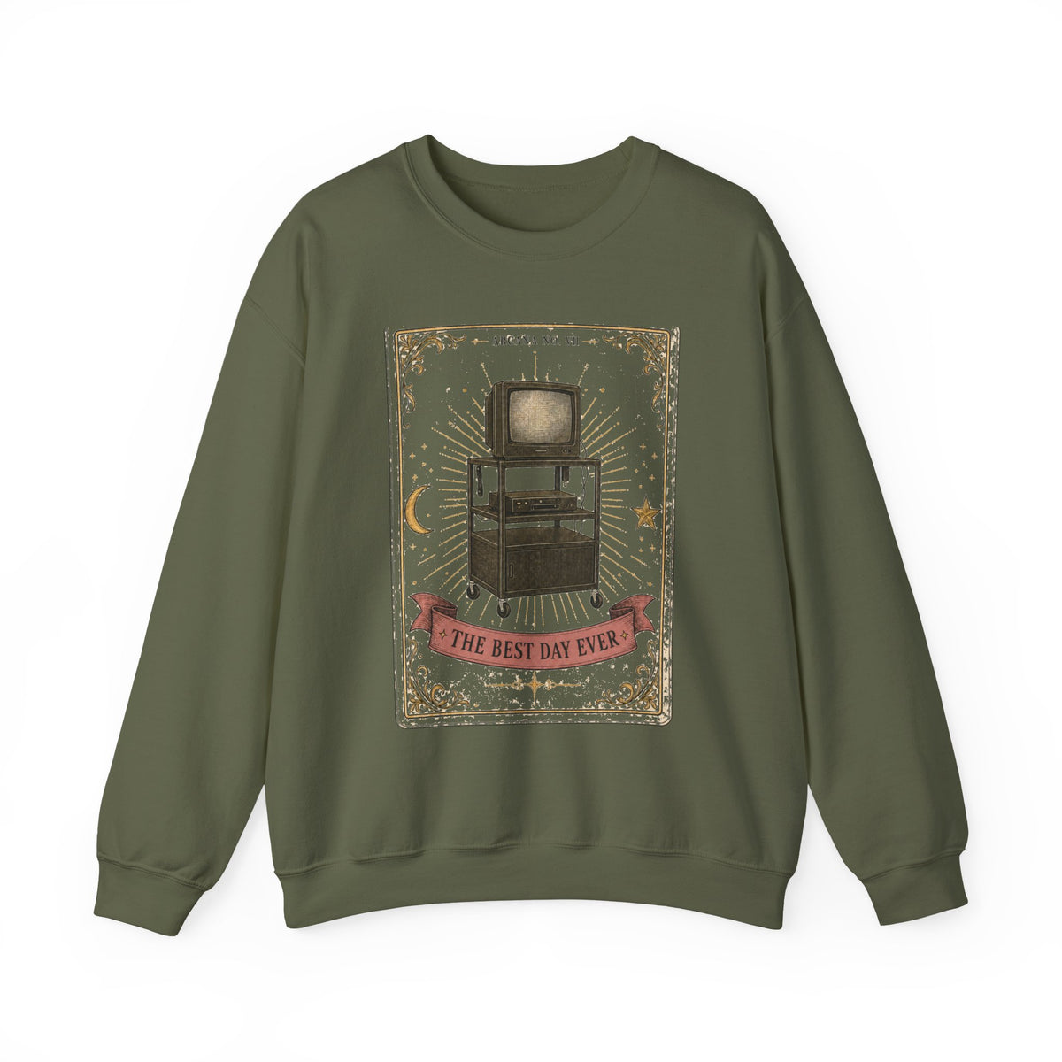 The Best Day Ever – Retro School TV Trolley Sweatshirt