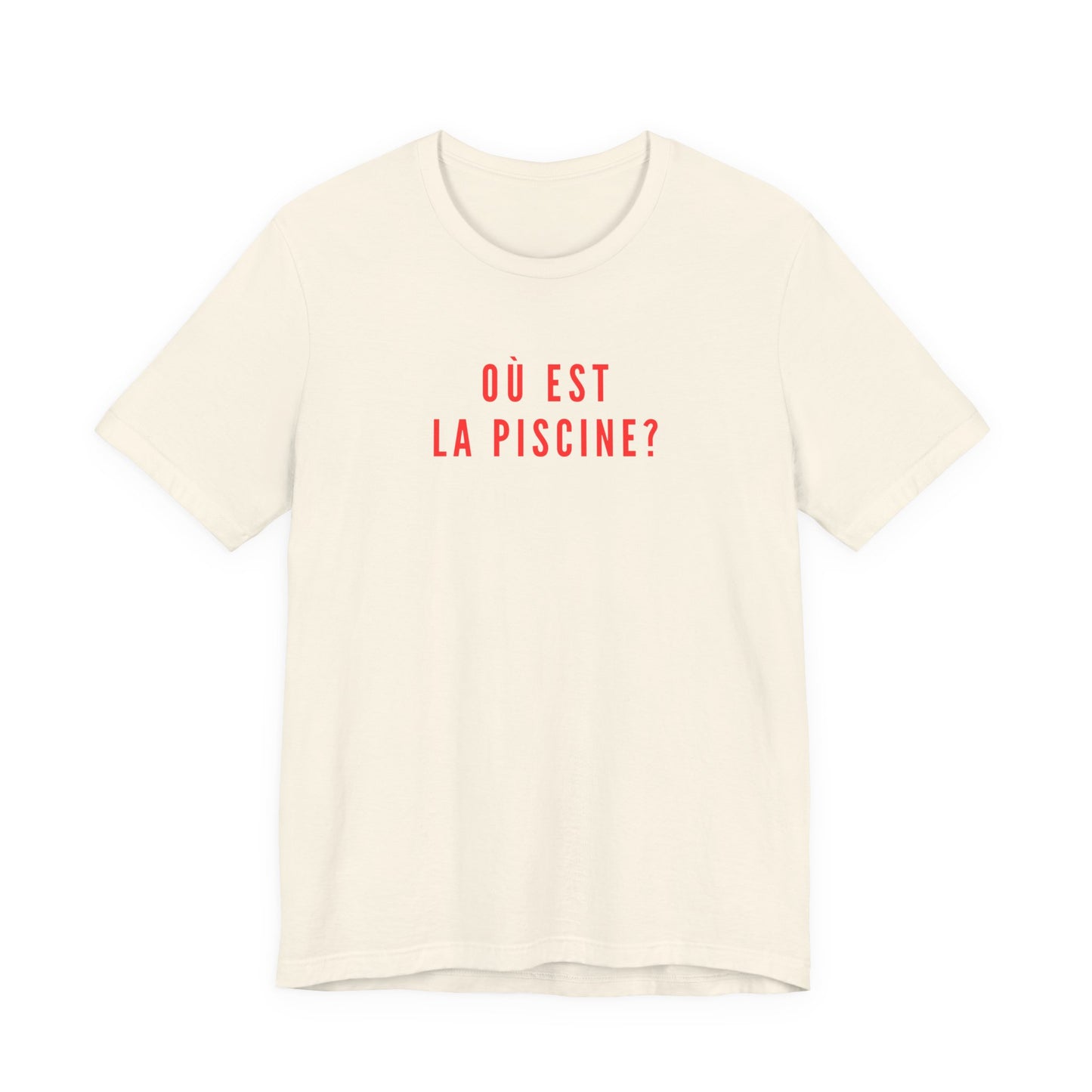 Où Est La Piscine T-Shirt | Funny French Lesson Nostalgia Tee | British School Humour Gift | Retro GCSE Shirt | You Know The One