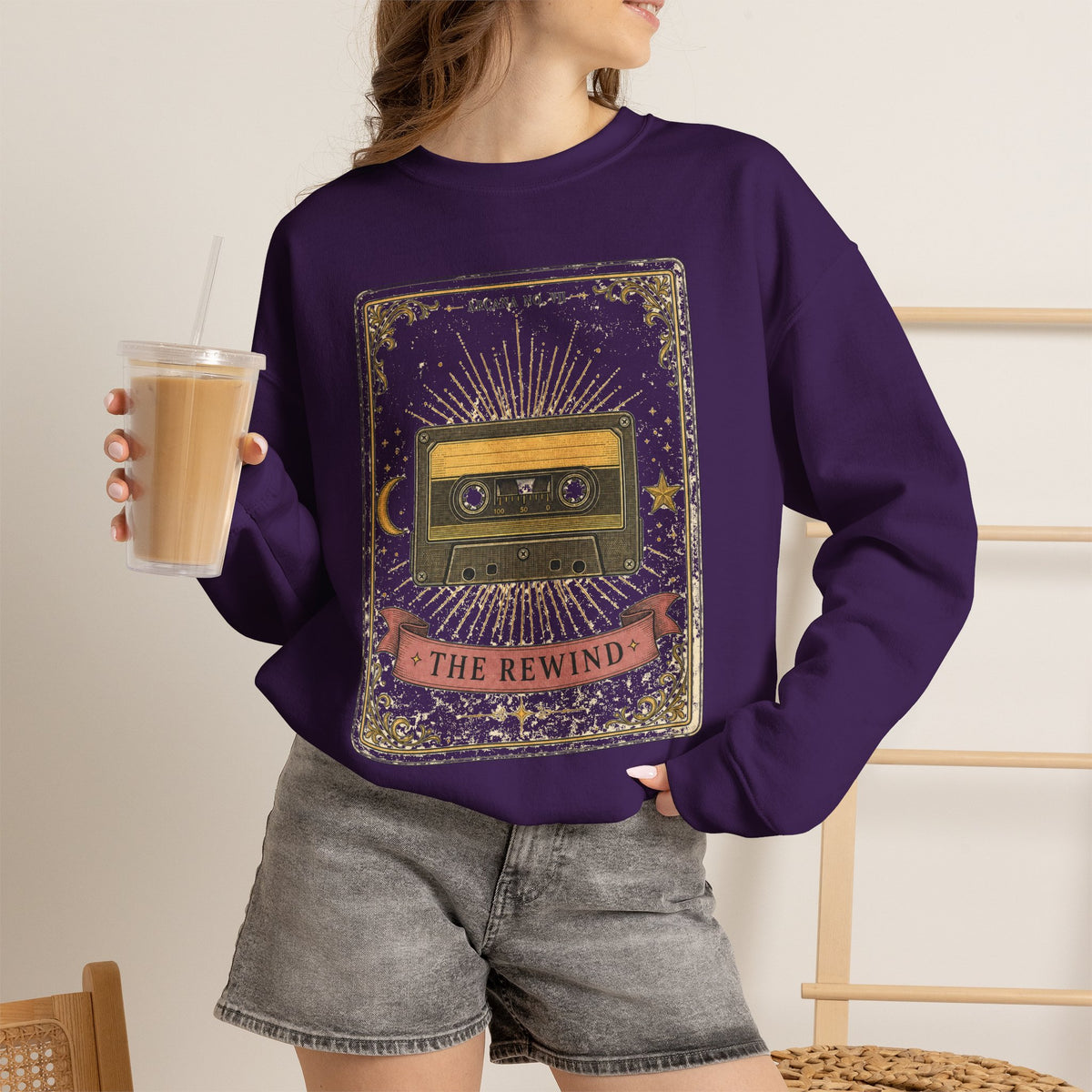 The Rewind – Tarot-Inspired Cassette Sweatshirt