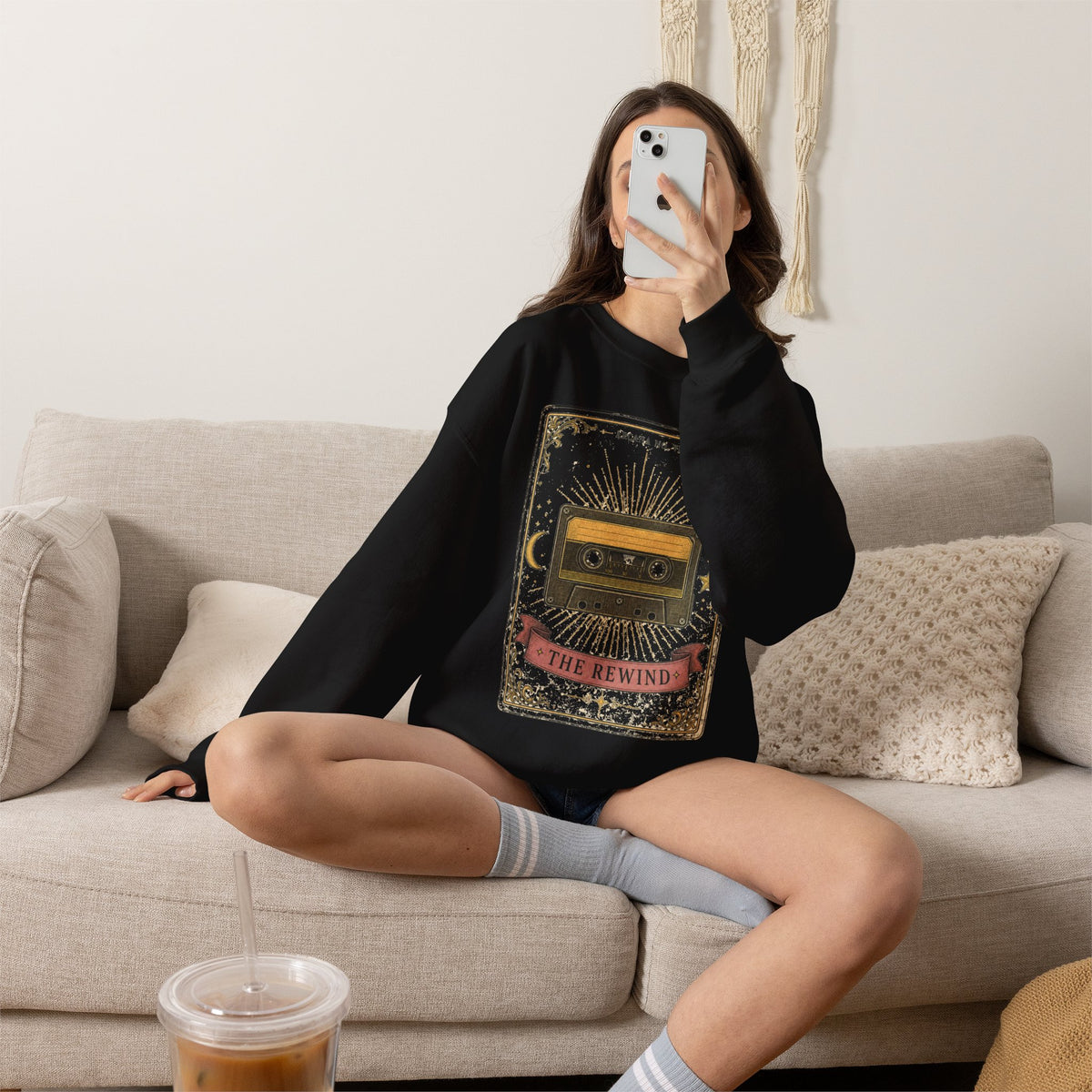 The Rewind – Tarot-Inspired Cassette Sweatshirt