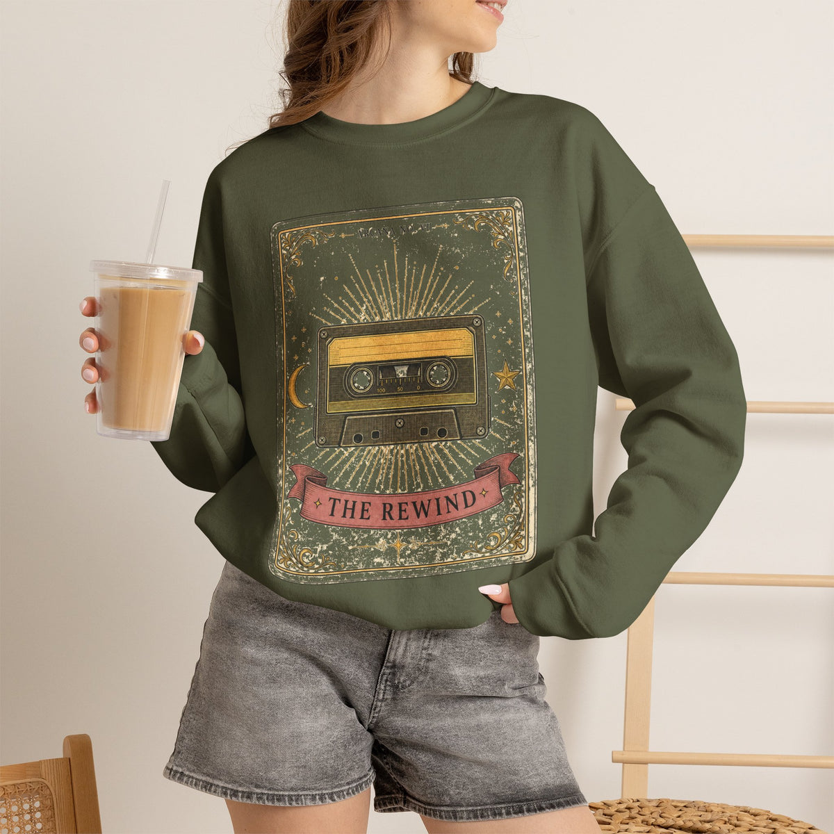 The Rewind – Tarot-Inspired Cassette Sweatshirt