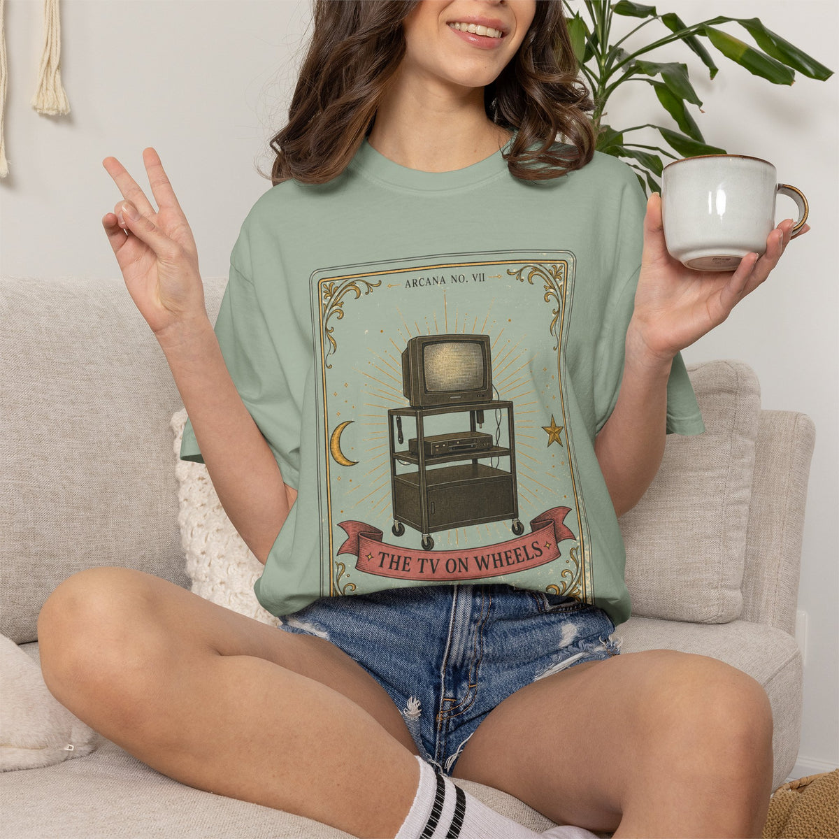 The TV on Wheels – Retro School Graphic T-Shirt
