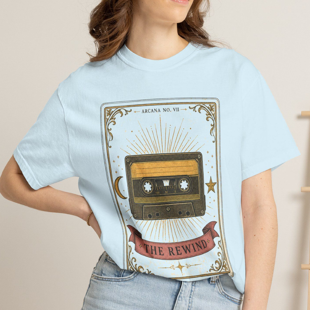 The Rewind – Tarot-Inspired Cassette T-Shirt