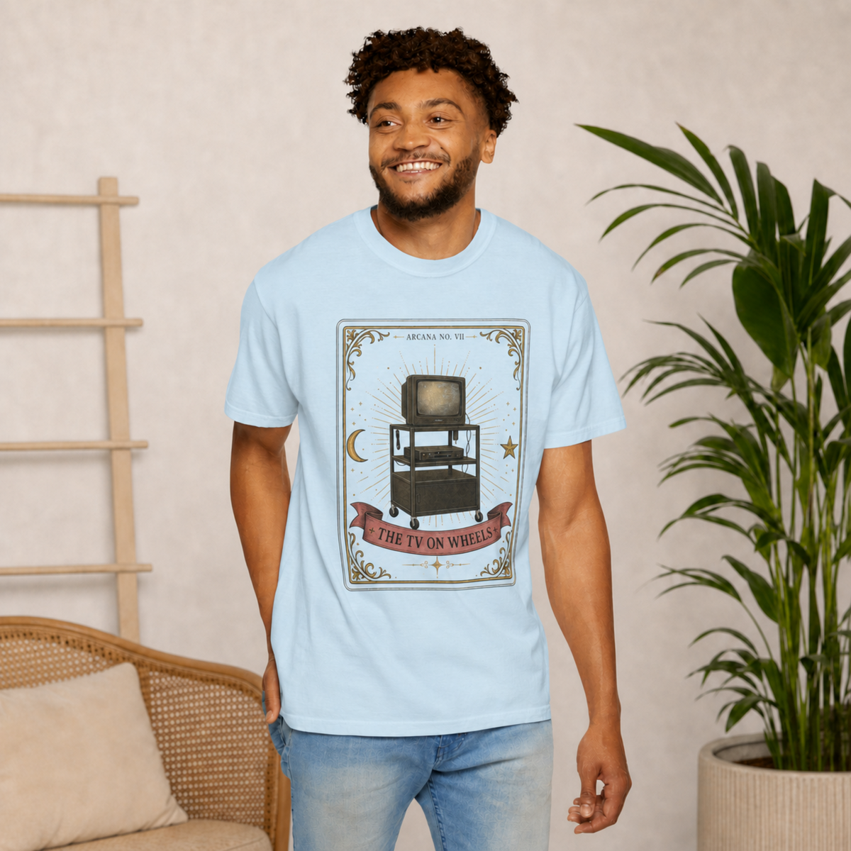 The TV on Wheels – Retro School Graphic T-Shirt