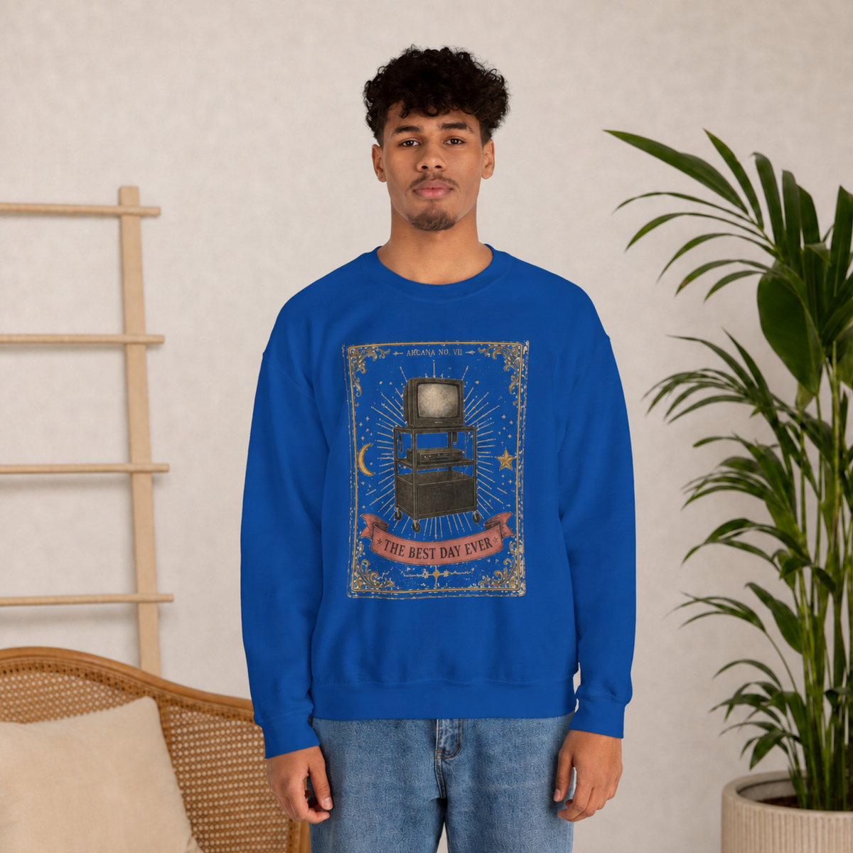 The Best Day Ever – Retro School TV Trolley Sweatshirt