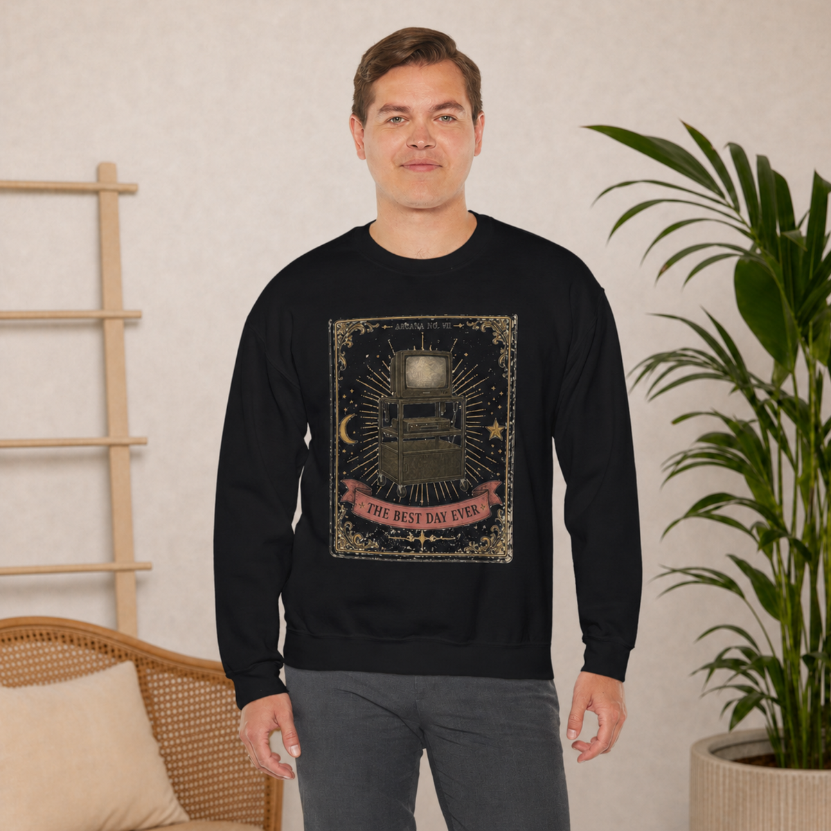 The Best Day Ever – Retro School TV Trolley Sweatshirt