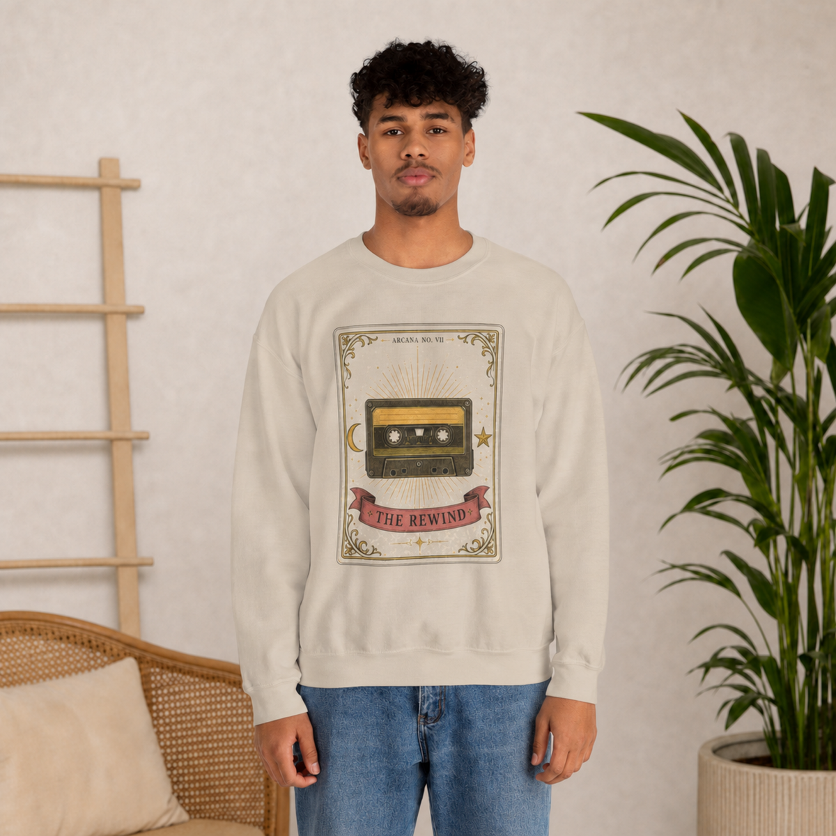 The Rewind – Tarot-Inspired Cassette Sweatshirt