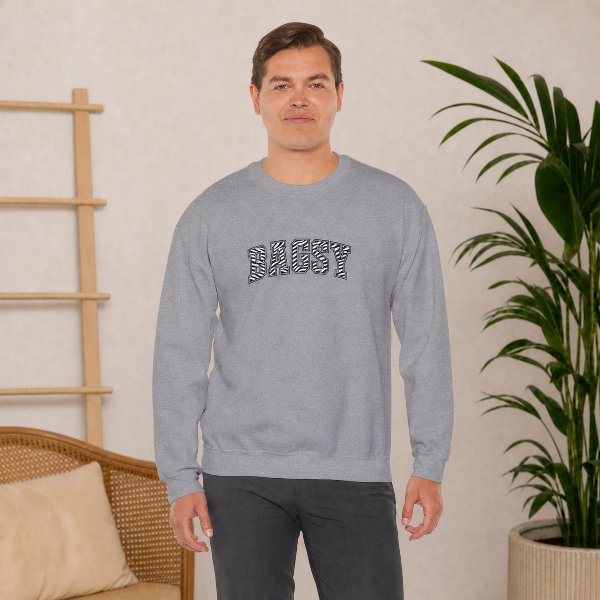 BAGSY Retro 90s Sweatshirt | Zebra print - You Know The One