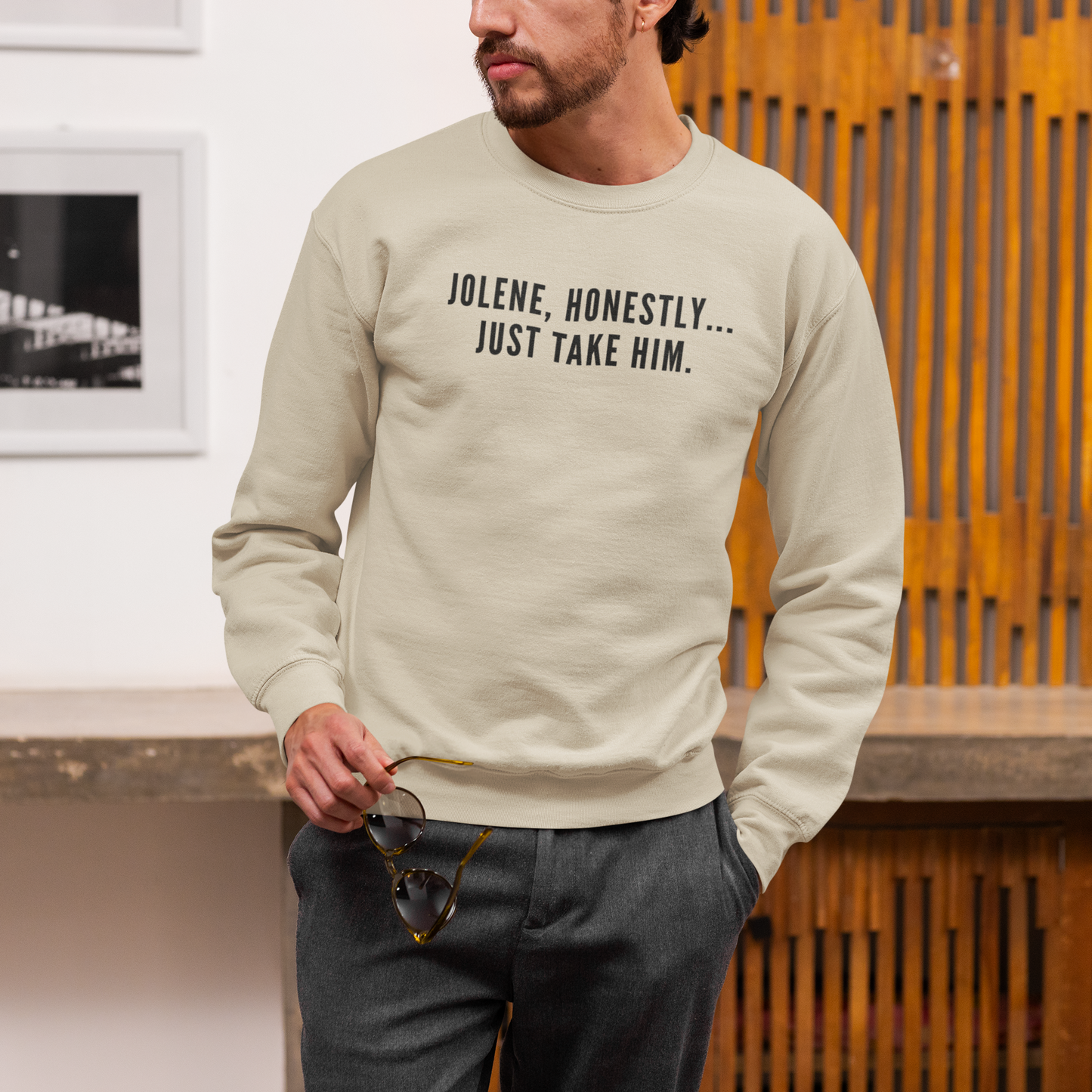 Jolene Honestly Just Take Him Sweatshirt| Funny Country Music Top | Dolly Inspired Slogan Jumper | Retro Lyric Top